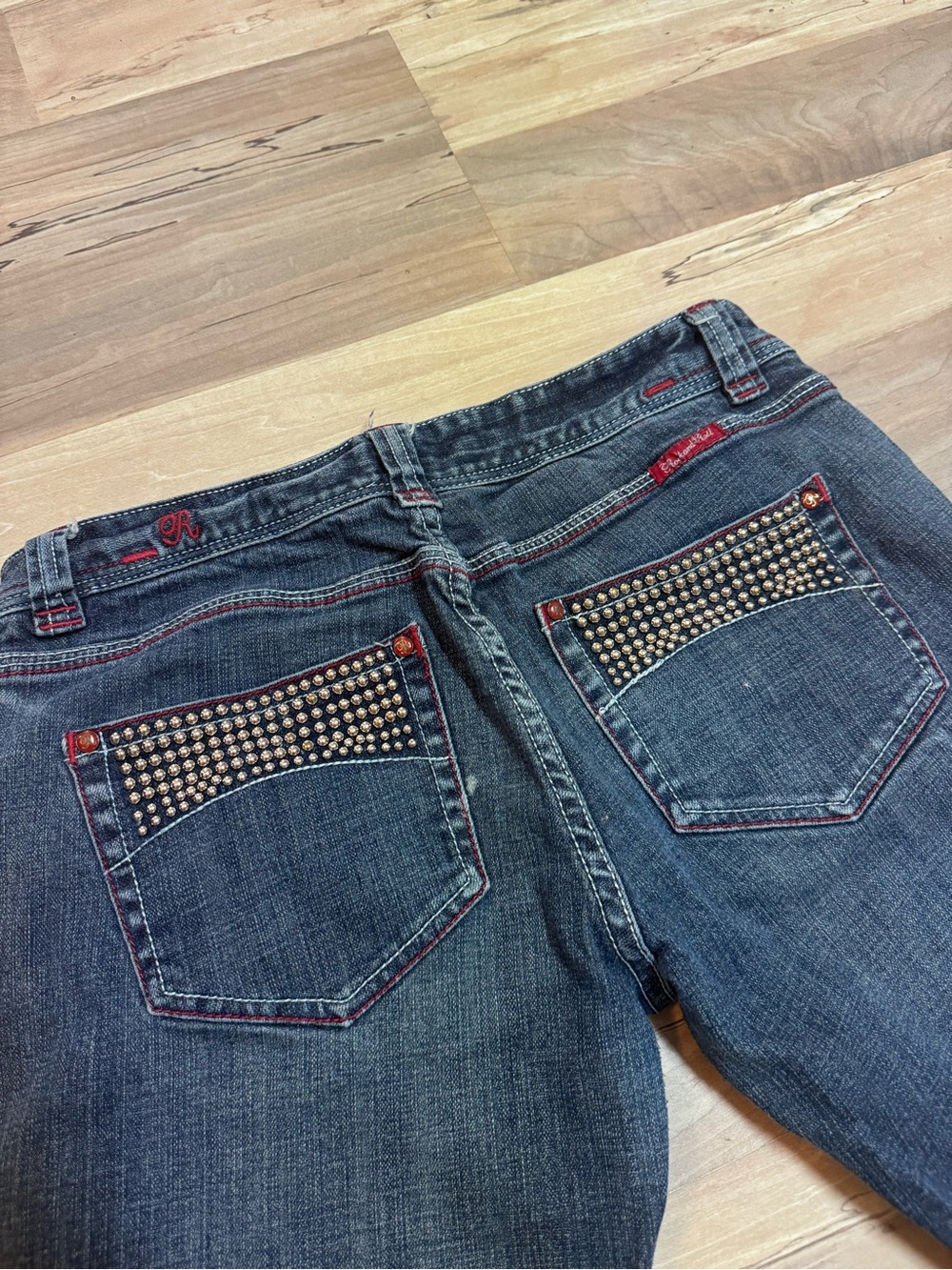 Rock & Roll Cowgirl W0-8031 Studded Bootcut Jeans 30x34 Y2K